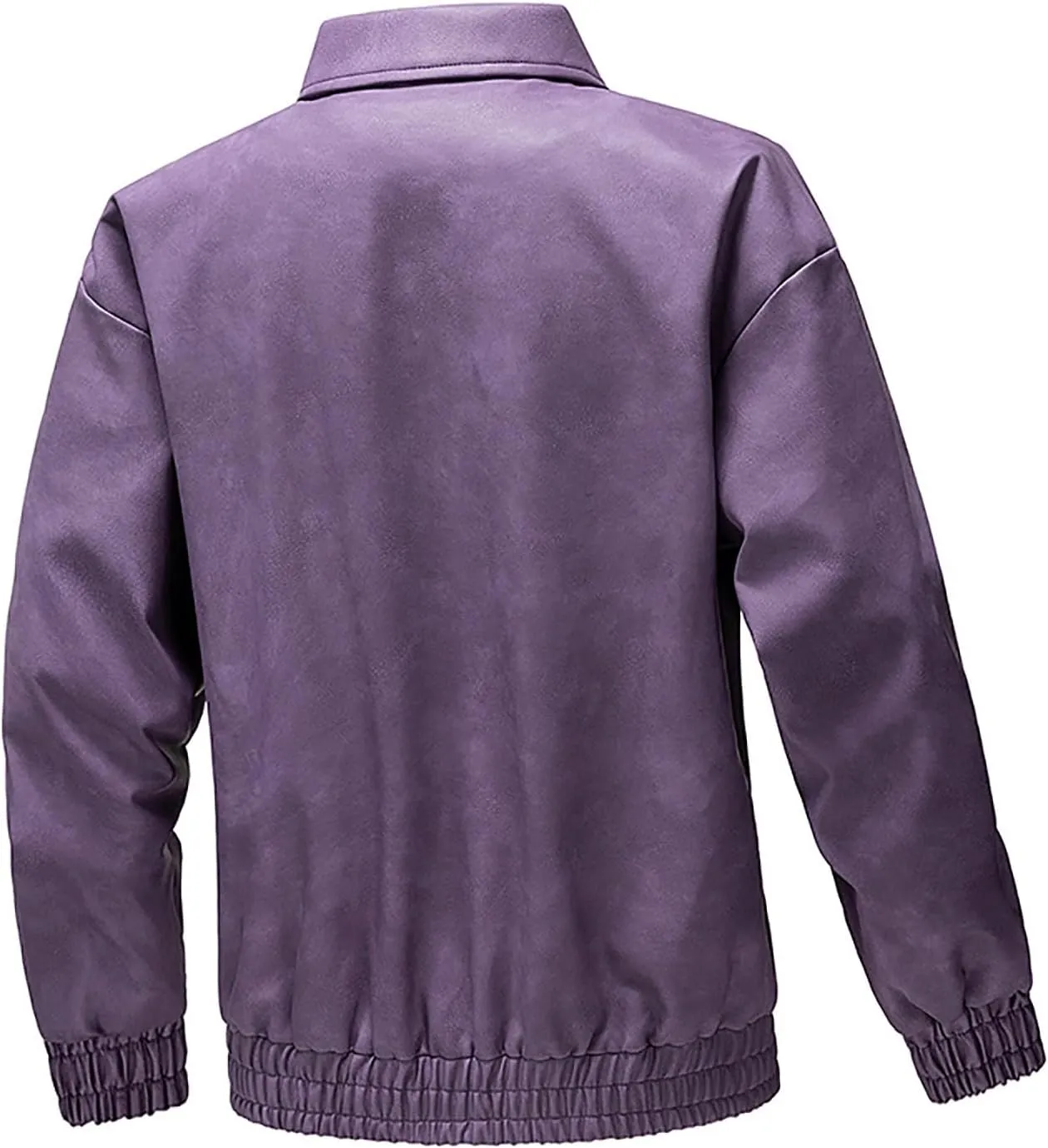 Dgoopd Leather Jacket for Men Zip up Moto Jacket Slim Fit Motorcycle Jacket Turn down Collar Jacket Casual Biker Jacket