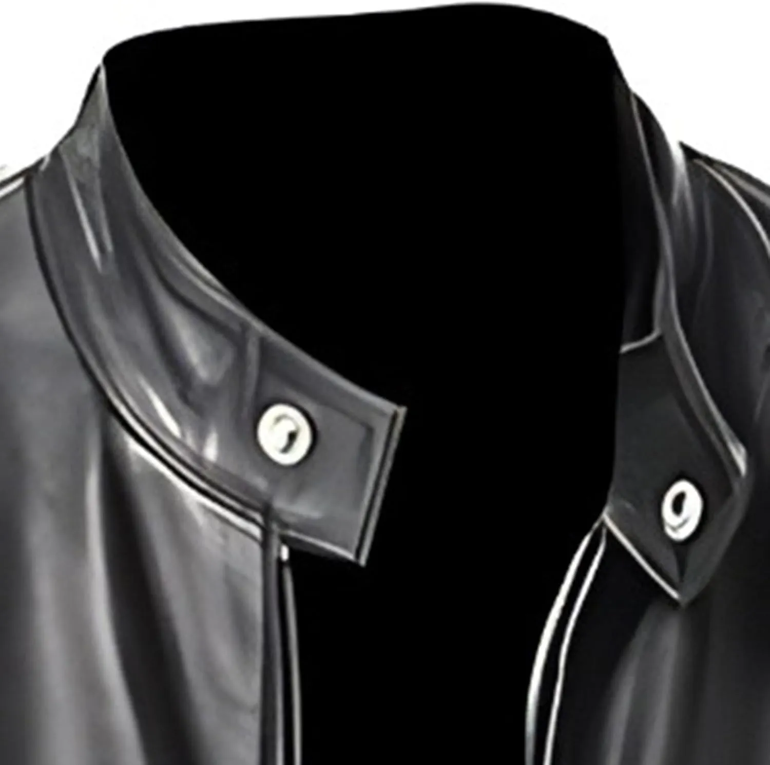 Dgoopd Mens Leather Jacket Stand Collar Moto Jacket Zip up Biker Jacket Vintage Motorcycle Jacket Casual Faux Leather Jacket