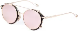 Dollger Double Lens Clip On Sunglasses Non-flip Lens Round Steampunk Style Glasses for Men Women