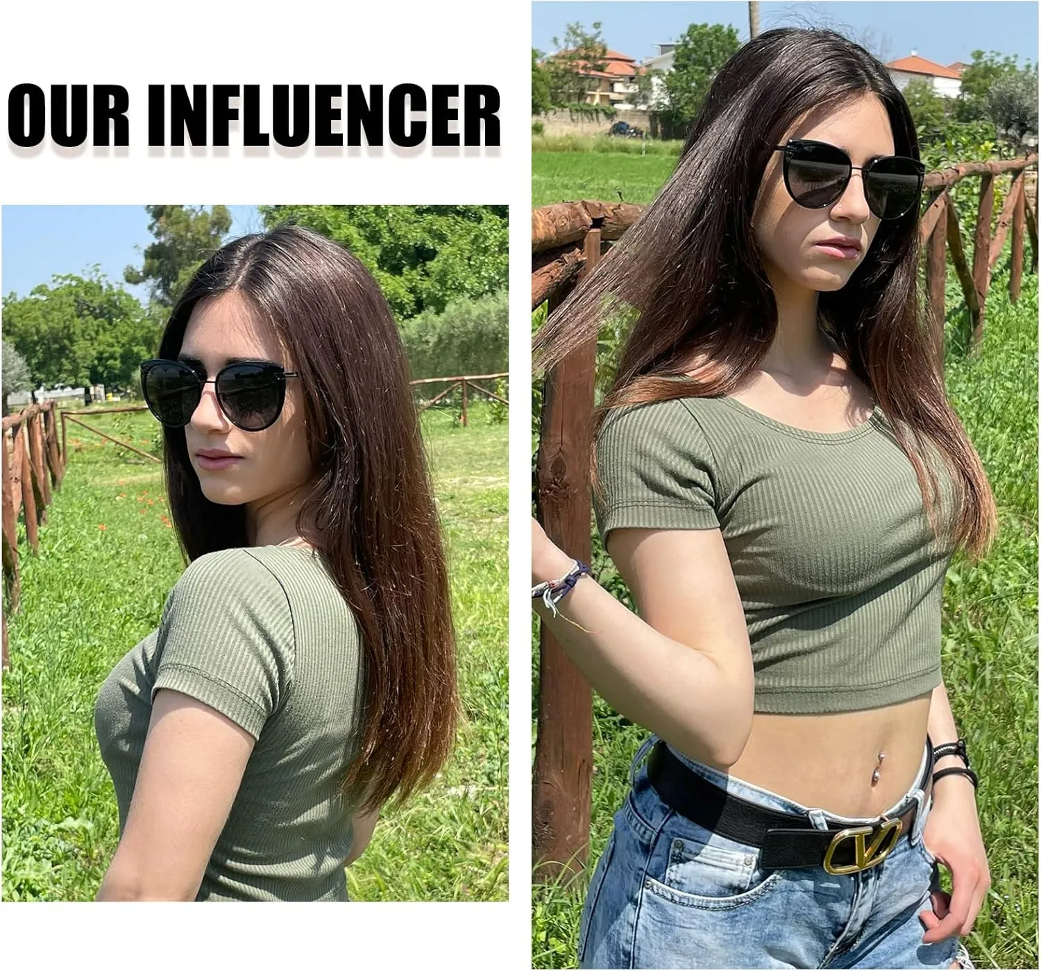DUCO Cat Eye Sunglasses for Women Retro Polarized Womens Sun Glasses 90s Vintage Shades UV Protection DC1222