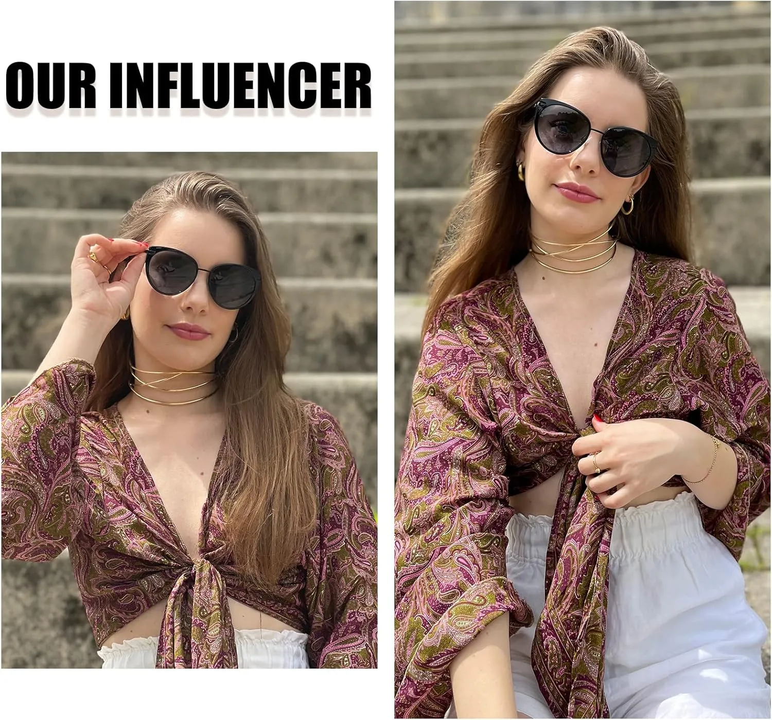 DUCO Cat Eye Sunglasses for Women Retro Polarized Womens Sun Glasses 90s Vintage Shades UV Protection DC1222