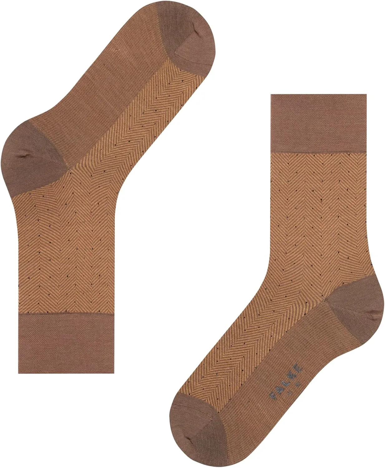 FALKE Men's Sensitive Herringbone Socks, Wide Top, Skin-Friendly, Great for Diabetics, Breathable Warm, Merino Wool