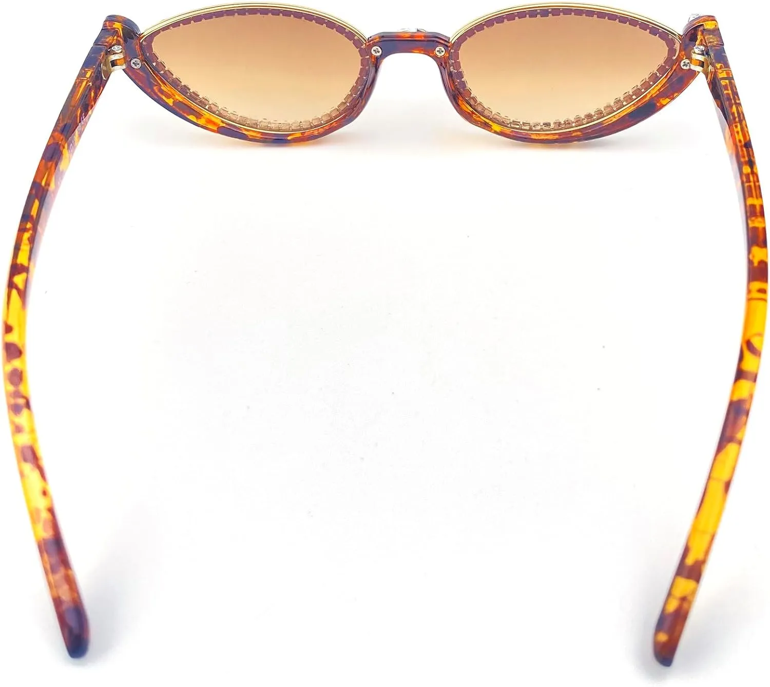 Fashion bling Rhinestone Cat Eye Sunglasses for Women Retro Narrow Cat-eye Diamond Sun Glasses Vintage Style Tinted Lens