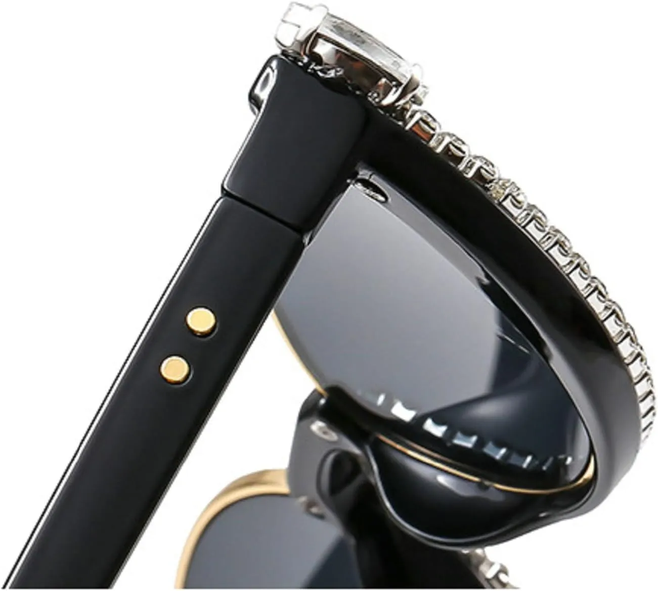 Fashion bling Rhinestone Cat Eye Sunglasses for Women Retro Narrow Cat-eye Diamond Sun Glasses Vintage Style Tinted Lens