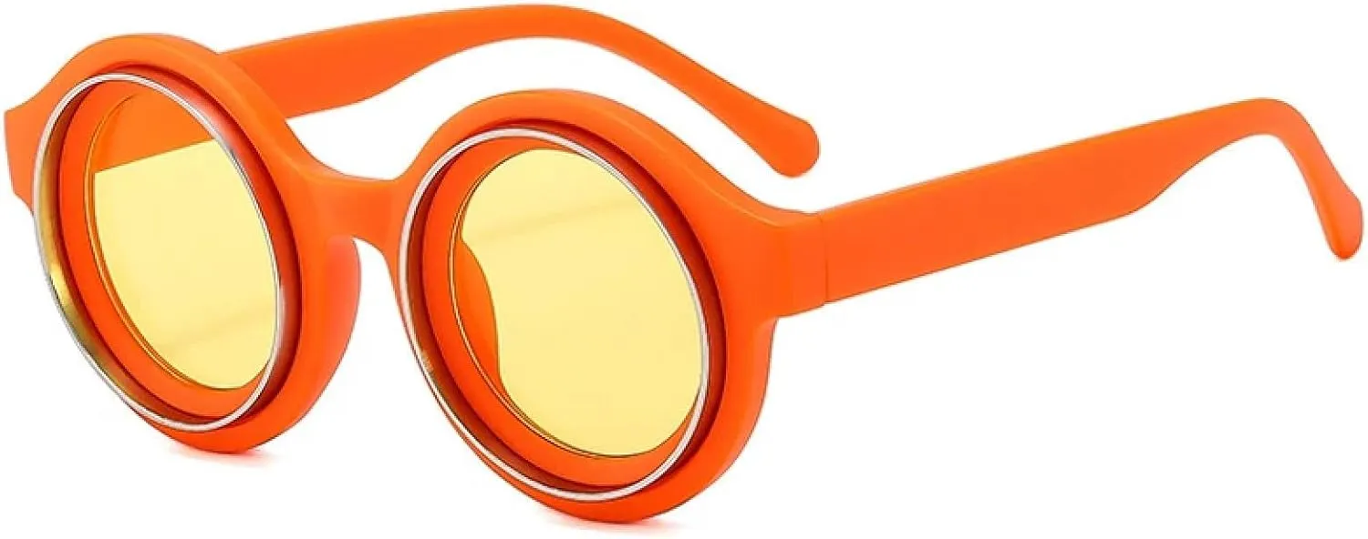Fashion Candy Color Round Women Sunglasses Retro Punk Men Trending Uv400