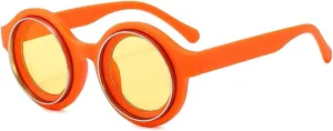 Fashion Candy Color Round Women Sunglasses Retro Punk Men Trending Uv400