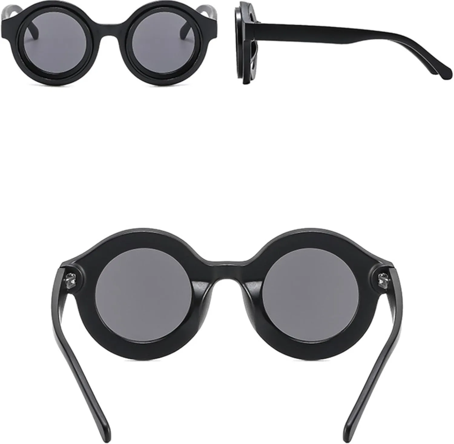 Fashion Candy Color Round Women Sunglasses Retro Punk Men Trending Uv400