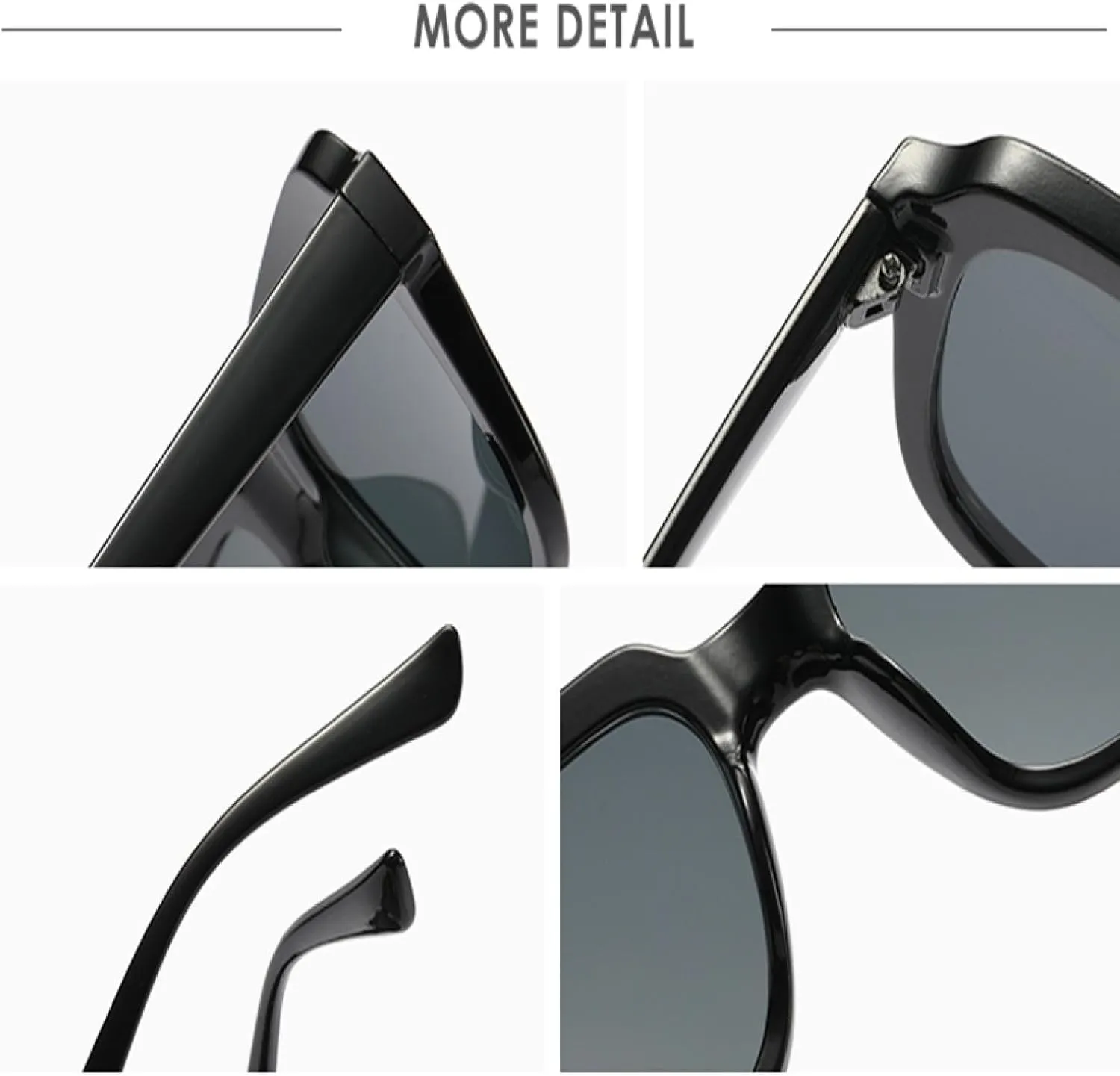 Fashion Oversized Sunglasses Retro Personality Minimalist Style Large Rectangular Frame Uv400