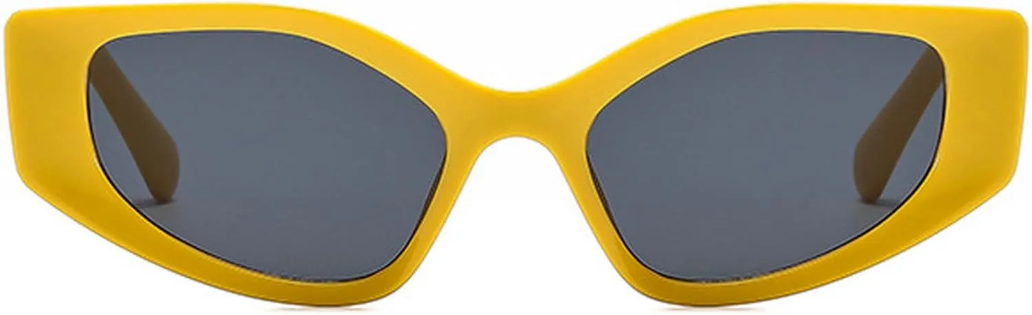 Fashion Polygon Cat Eye Women Sunglasses Vintage Shades UV400 Eyeglasses Men Trending Sun Glasses N47