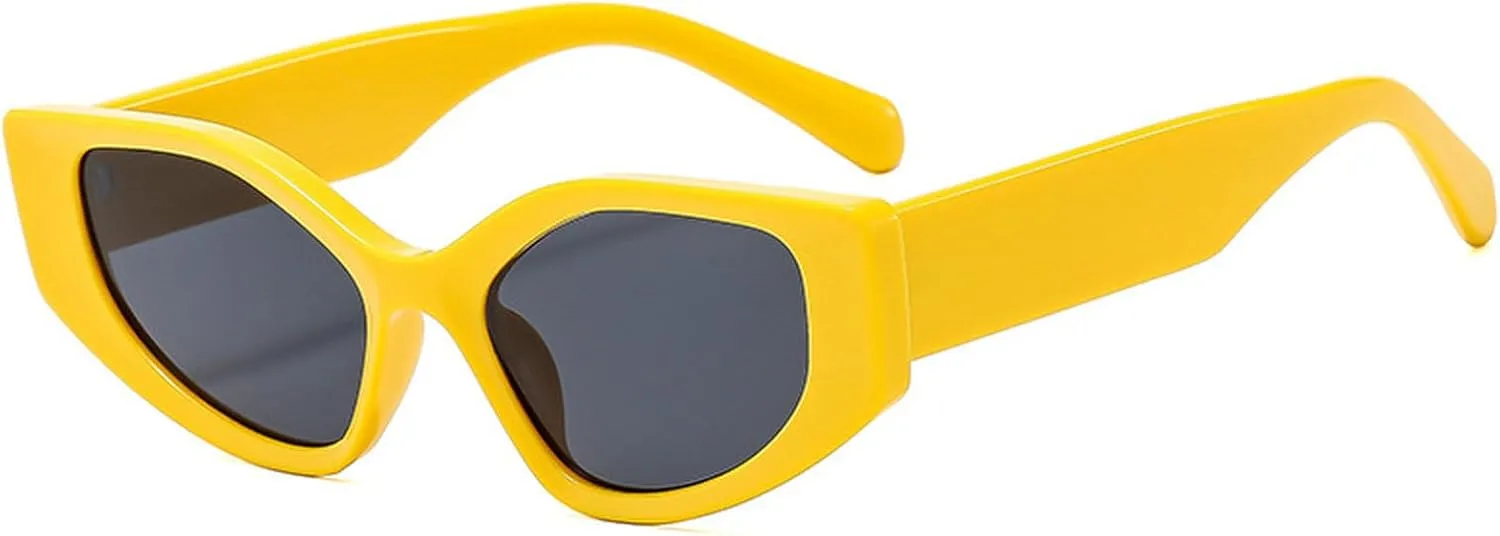 Fashion Polygon Cat Eye Women Sunglasses Vintage Shades UV400 Eyeglasses Men Trending Sun Glasses N47