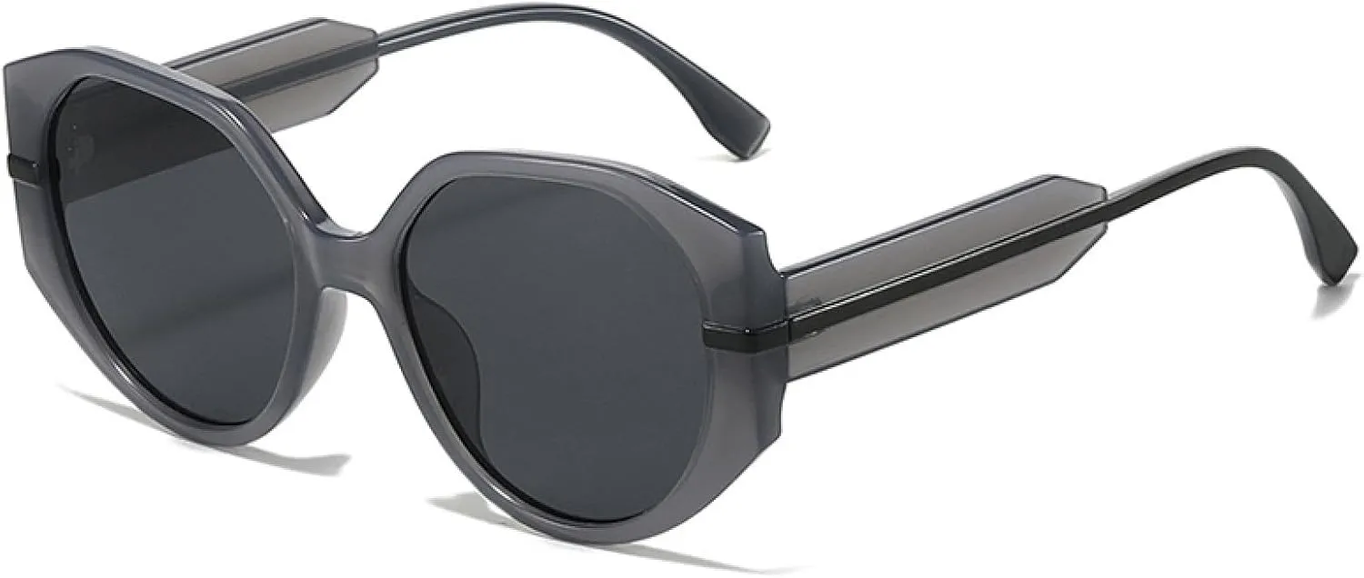 Fashion Polygon Sunglasses Women Retro Jelly Color Gradient Shades Uv400 Men Trending Round Sun Glasses