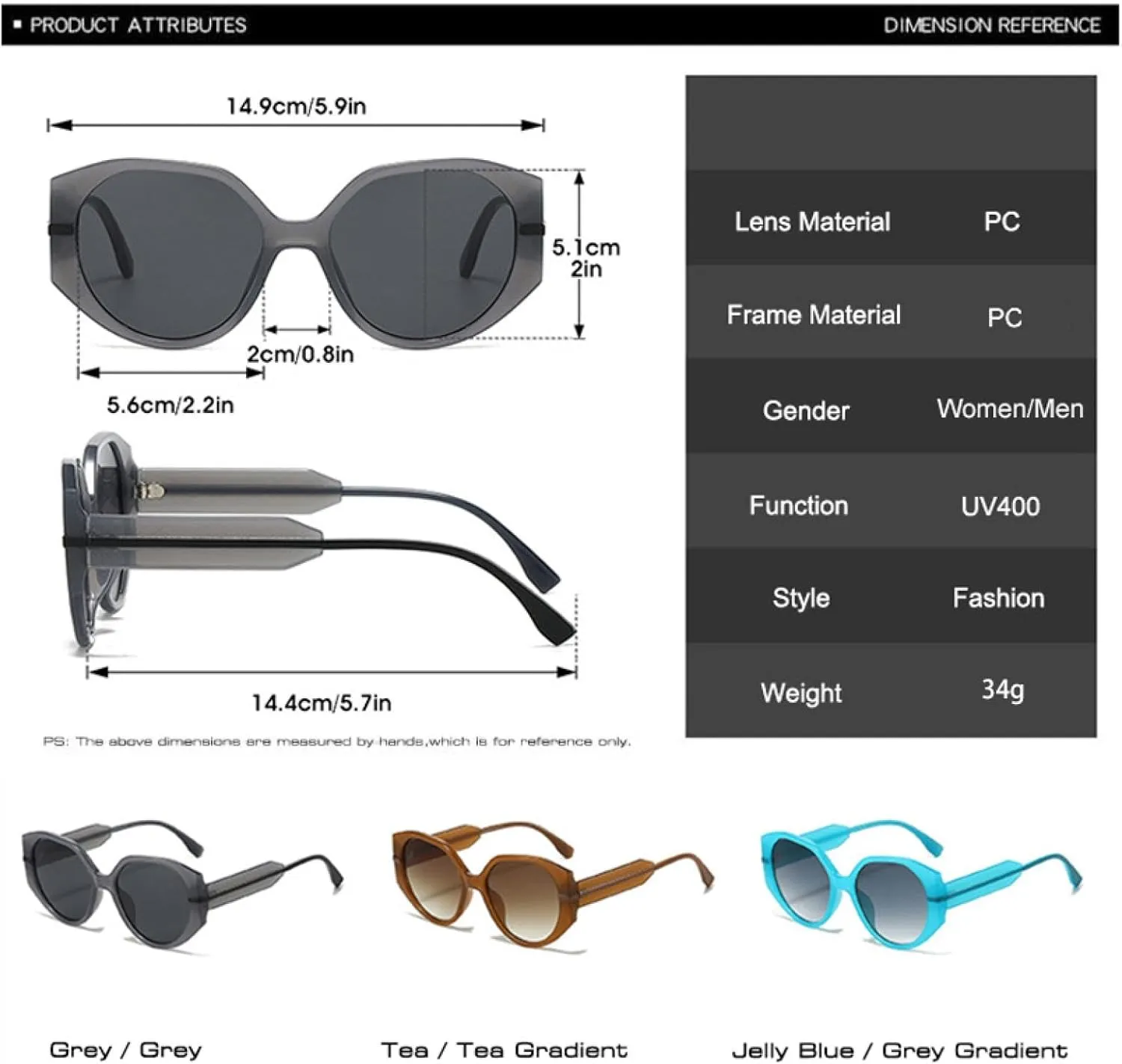 Fashion Polygon Sunglasses Women Retro Jelly Color Gradient Shades Uv400 Men Trending Round Sun Glasses