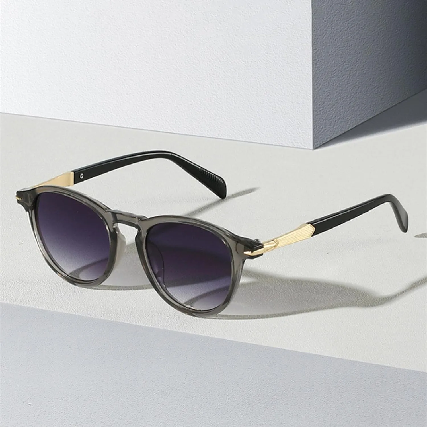 Fashion Round Women Gradient Sunglasses Shades Uv400 Vintage Men Punk Sun Glasses