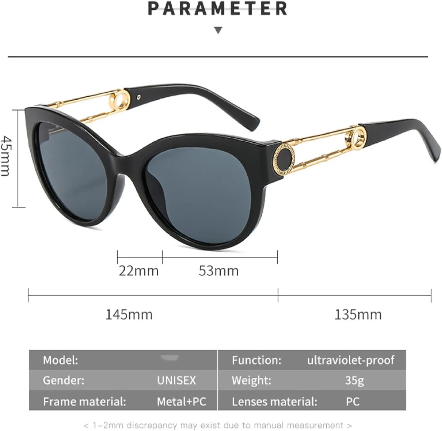Fashion Round Women Sunglasses Luxury Quality Men Sun Glasses Cat Eye Driving Shades Uv400