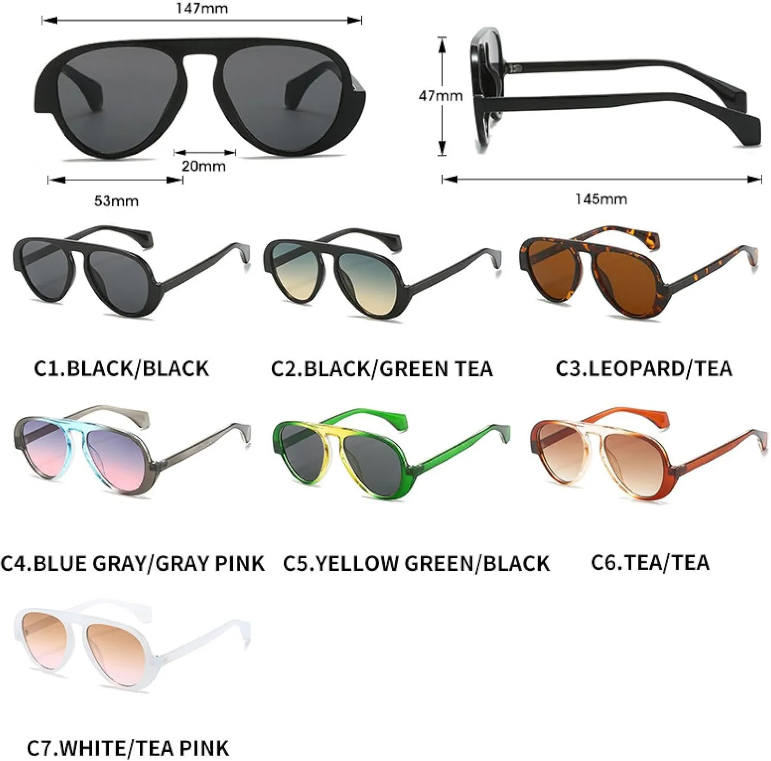 Fashion Women Luxury Vintage Flat Top Sun Glasses Men Chic Black Retro Outdoor Cool Round Shades