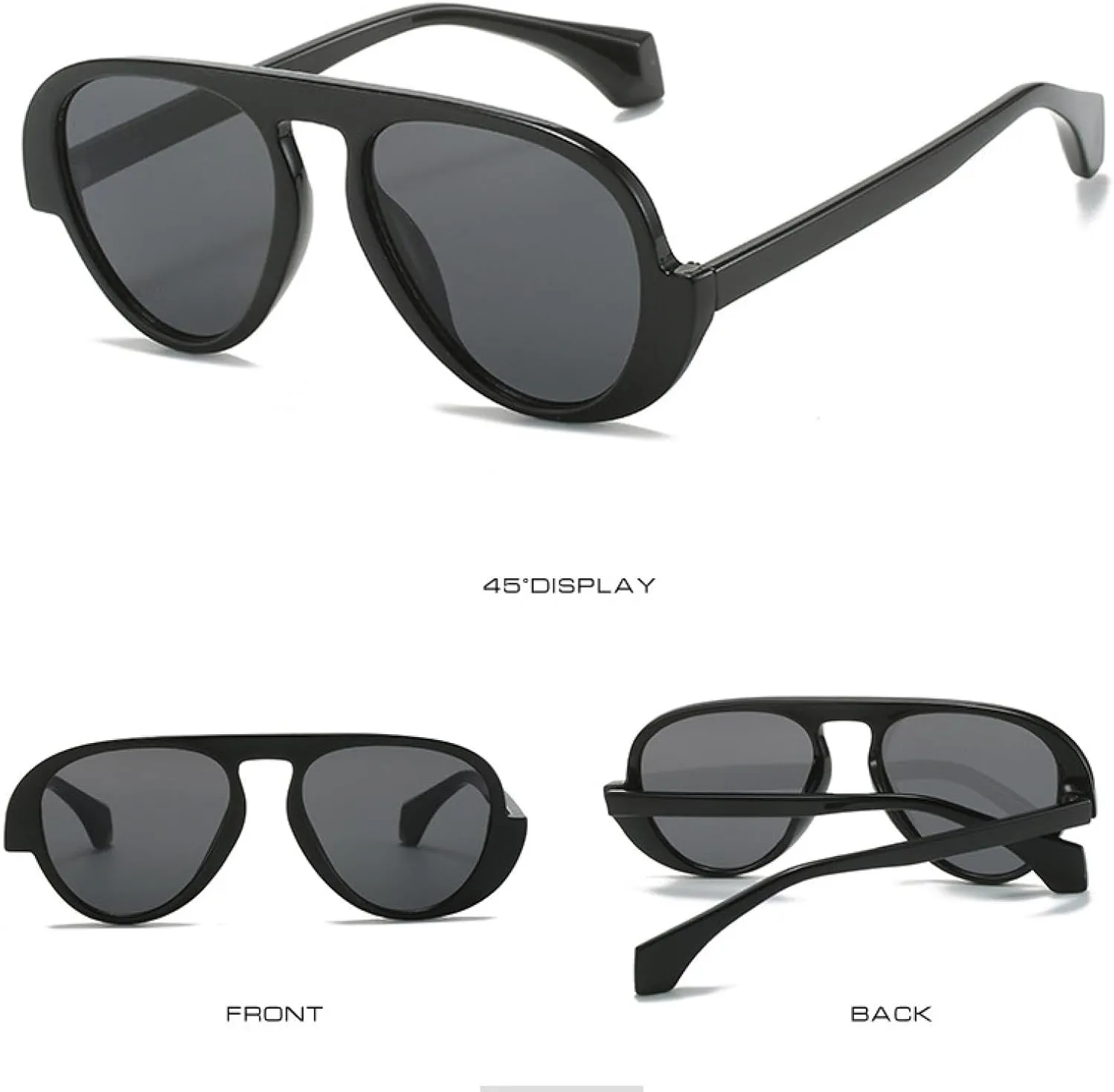 Fashion Women Luxury Vintage Flat Top Sun Glasses Men Chic Black Retro Outdoor Cool Round Shades