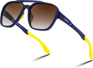 FEISEDY Retro 70s Aviator Sunglasses for Men Women, Polarized Sports Sunglasses UV400 for Driving Outdoor B0260