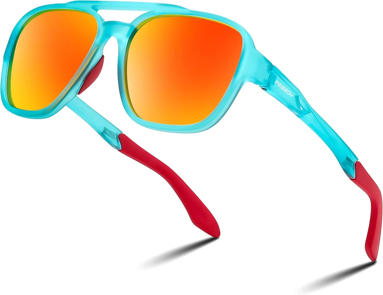 FEISEDY Retro 70s Aviator Sunglasses for Men Women, Polarized Sports Sunglasses UV400 for Driving Outdoor B0260