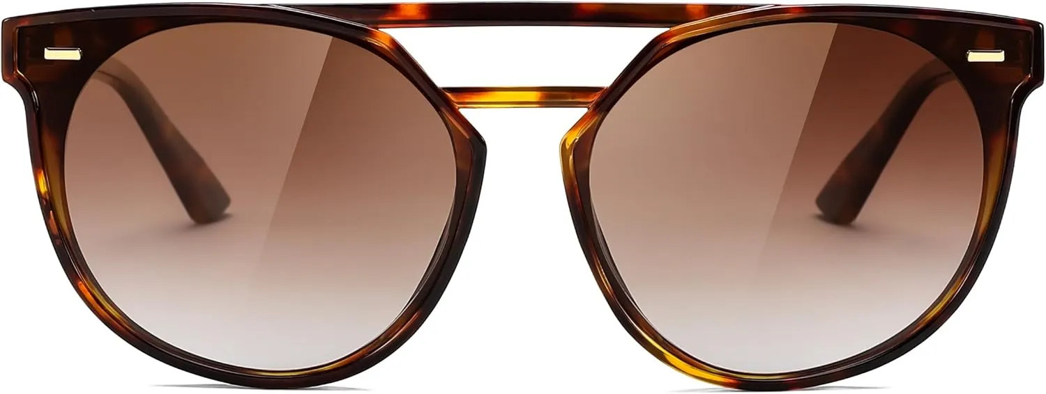 FEISEDY Women's Sunglasses, Cat Eye Aviator Style, UV400 Polarized Sun Glasses, Cute Vintage Trendy B0119