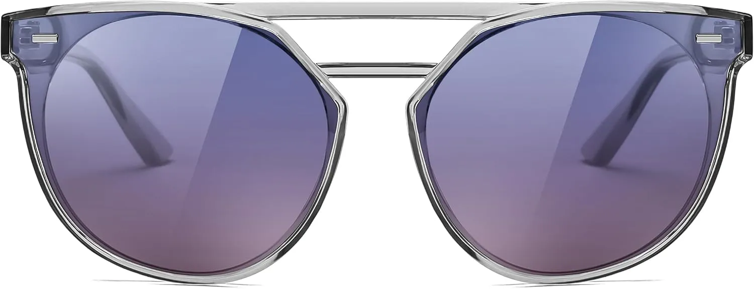 FEISEDY Women's Sunglasses, Cat Eye Aviator Style, UV400 Polarized Sun Glasses, Cute Vintage Trendy B0119