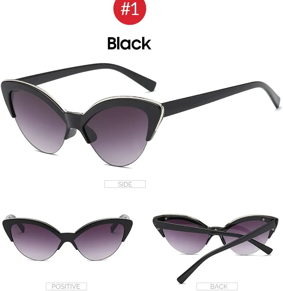 Female Cat Eye Sunglasses Red Cateye Glasses for Women Vintage Gradient Ladies Eyewear