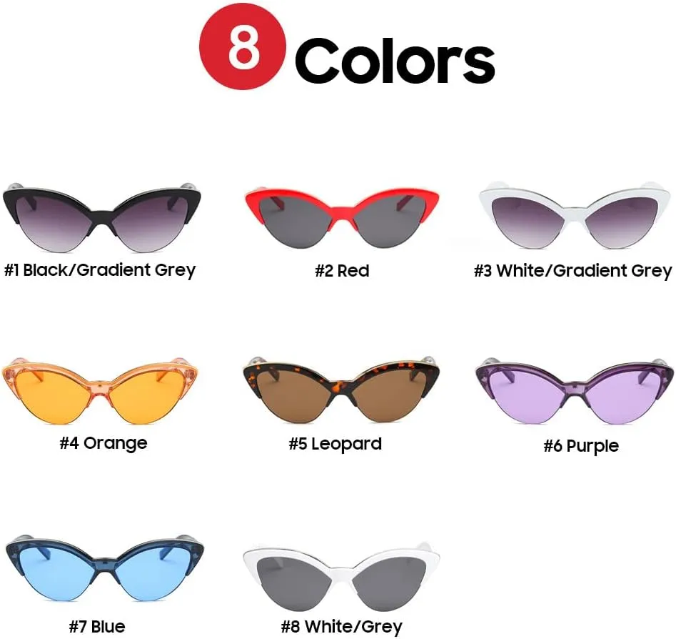 Female Cat Eye Sunglasses Red Cateye Glasses for Women Vintage Gradient Ladies Eyewear