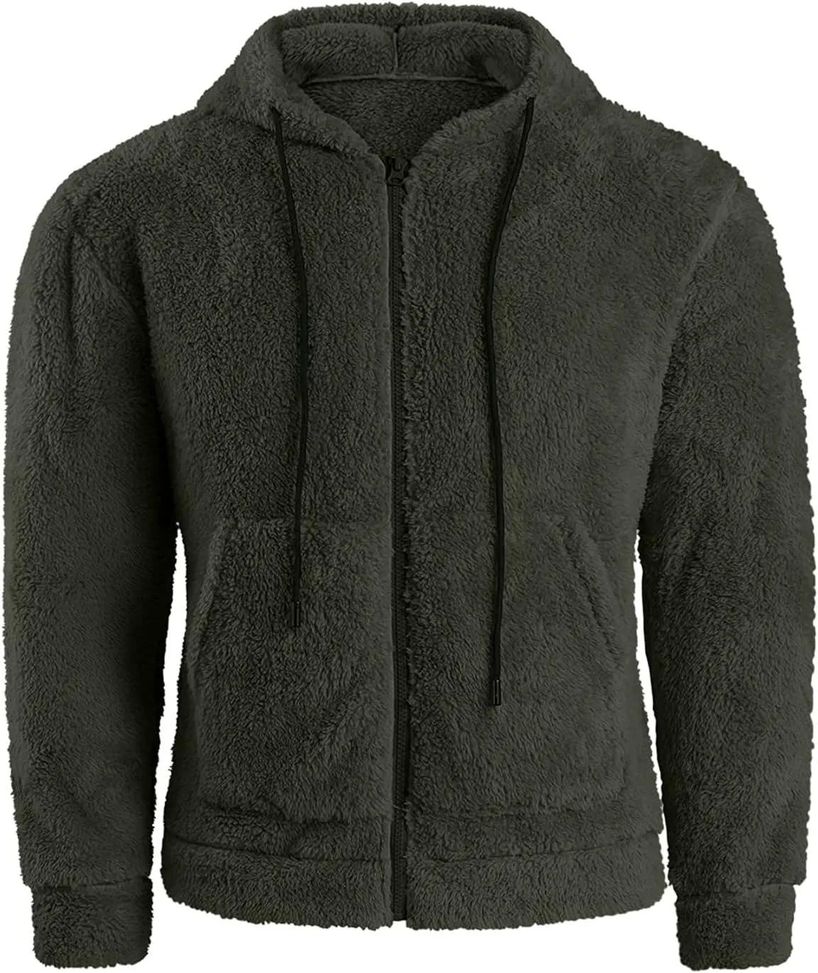 Fleece Jacket Men, Men's Outdoor Casual Fleece Sherpa Lined Button Down Shirt Jacket Heavyweight Jacket Coats