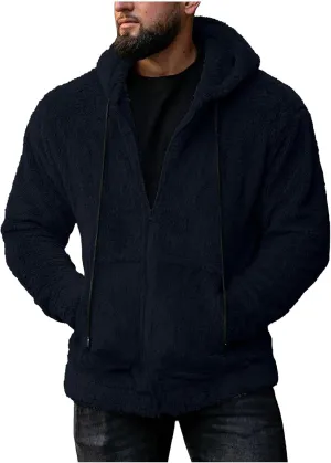 Fleece Jacket Men, Men's Outdoor Casual Fleece Sherpa Lined Button Down Shirt Jacket Heavyweight Jacket Coats