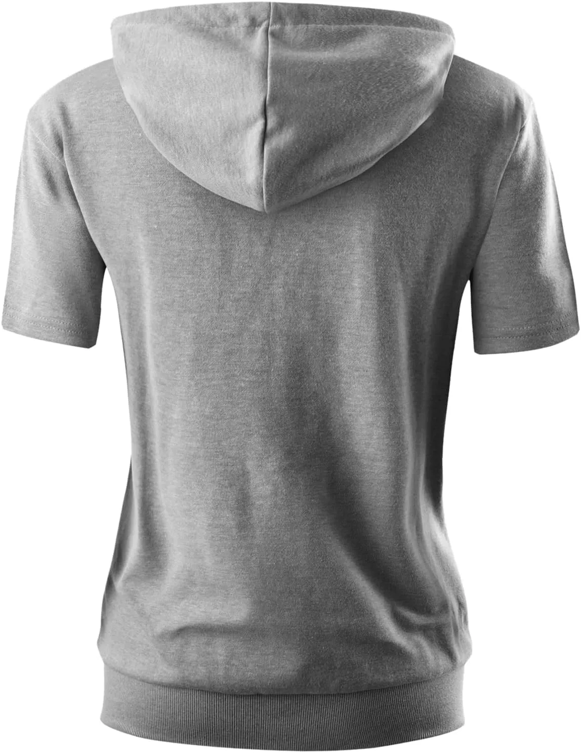 GIVON Womens Slim Fit Zip Up Hoodie Short Sleeve Thin Jacket Full Zip Sweatshirt with Plus Size