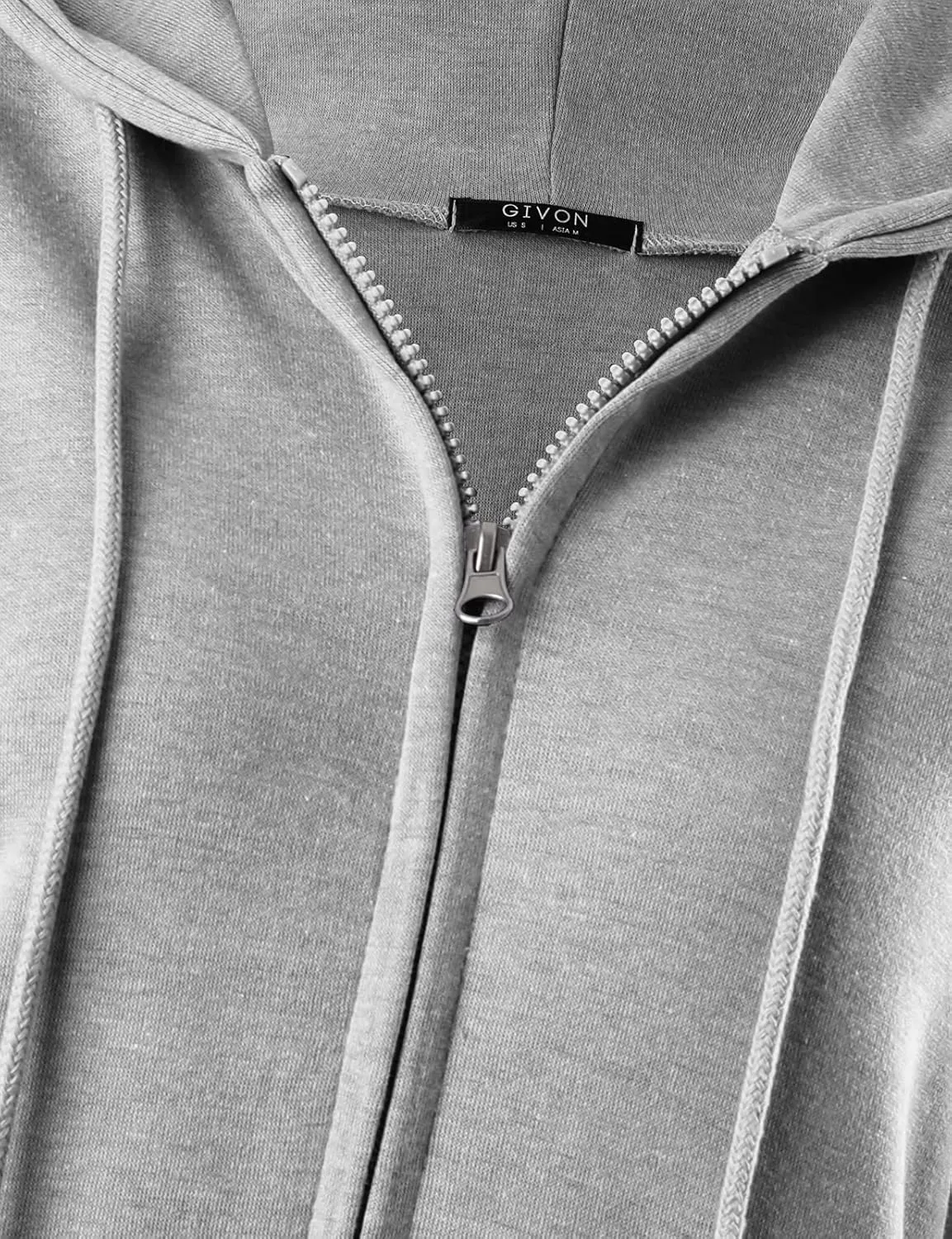 GIVON Womens Slim Fit Zip Up Hoodie Short Sleeve Thin Jacket Full Zip Sweatshirt with Plus Size