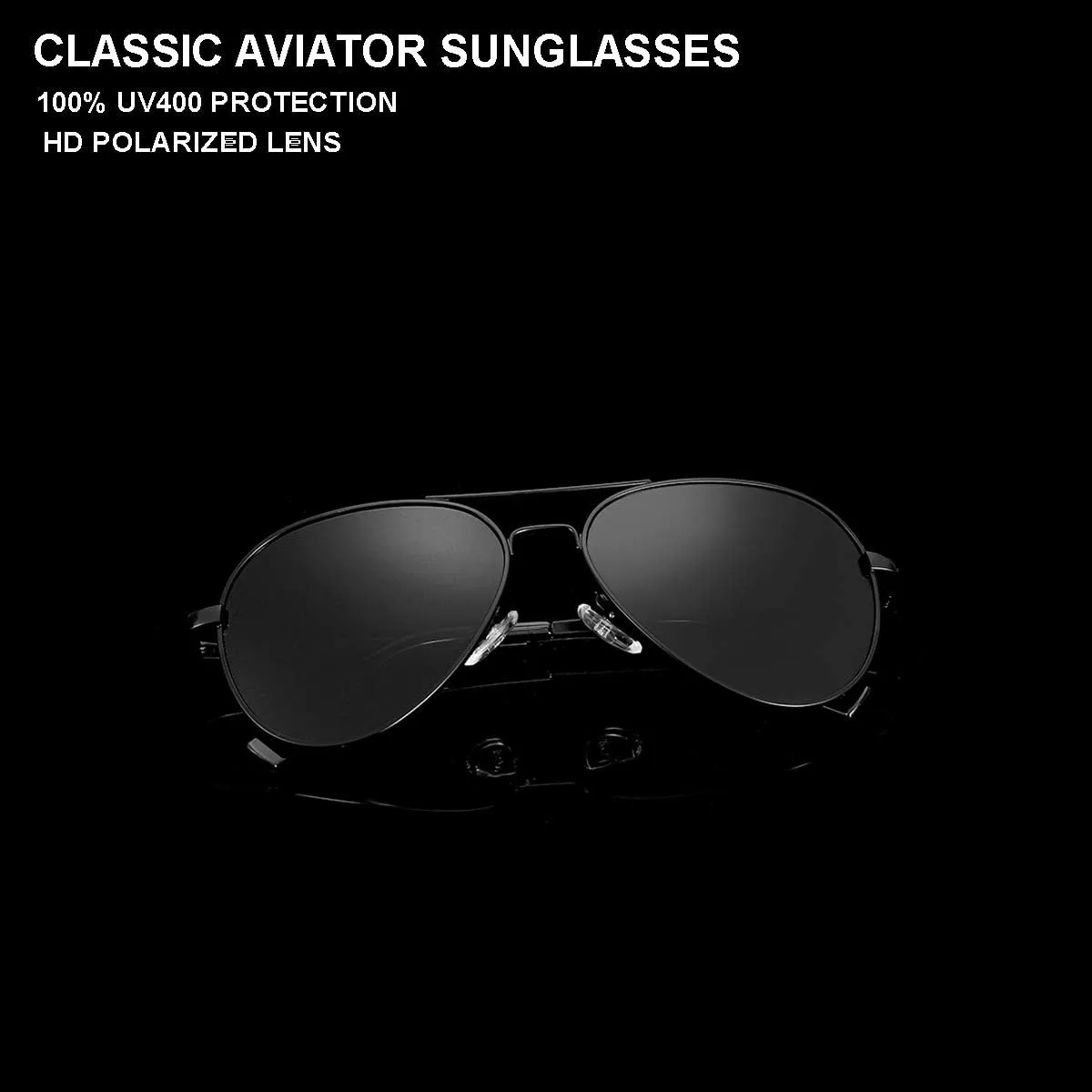 Gleyemor Aviator Sunglasses, Polarized 52MM Frame for Small Faces