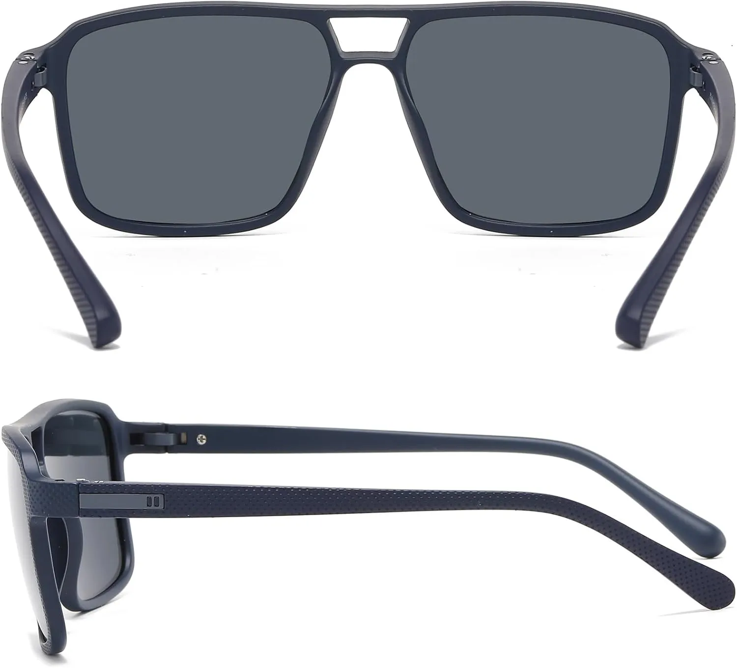 Gradient Square Aviator Sunglasses for Men Polarized UV Protection Driving Trendy Pilot Sun Glasses Shades 90s Retro