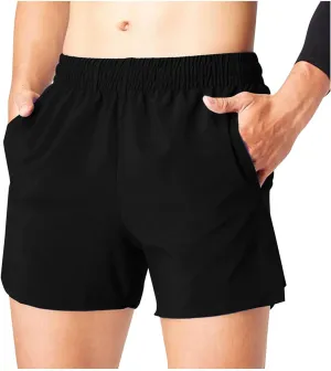 Gym Shorts Men Casual Workout Athletic Running Shorts Quick Dry Lightweight Elastic Waist Summer Pockets Short Pants