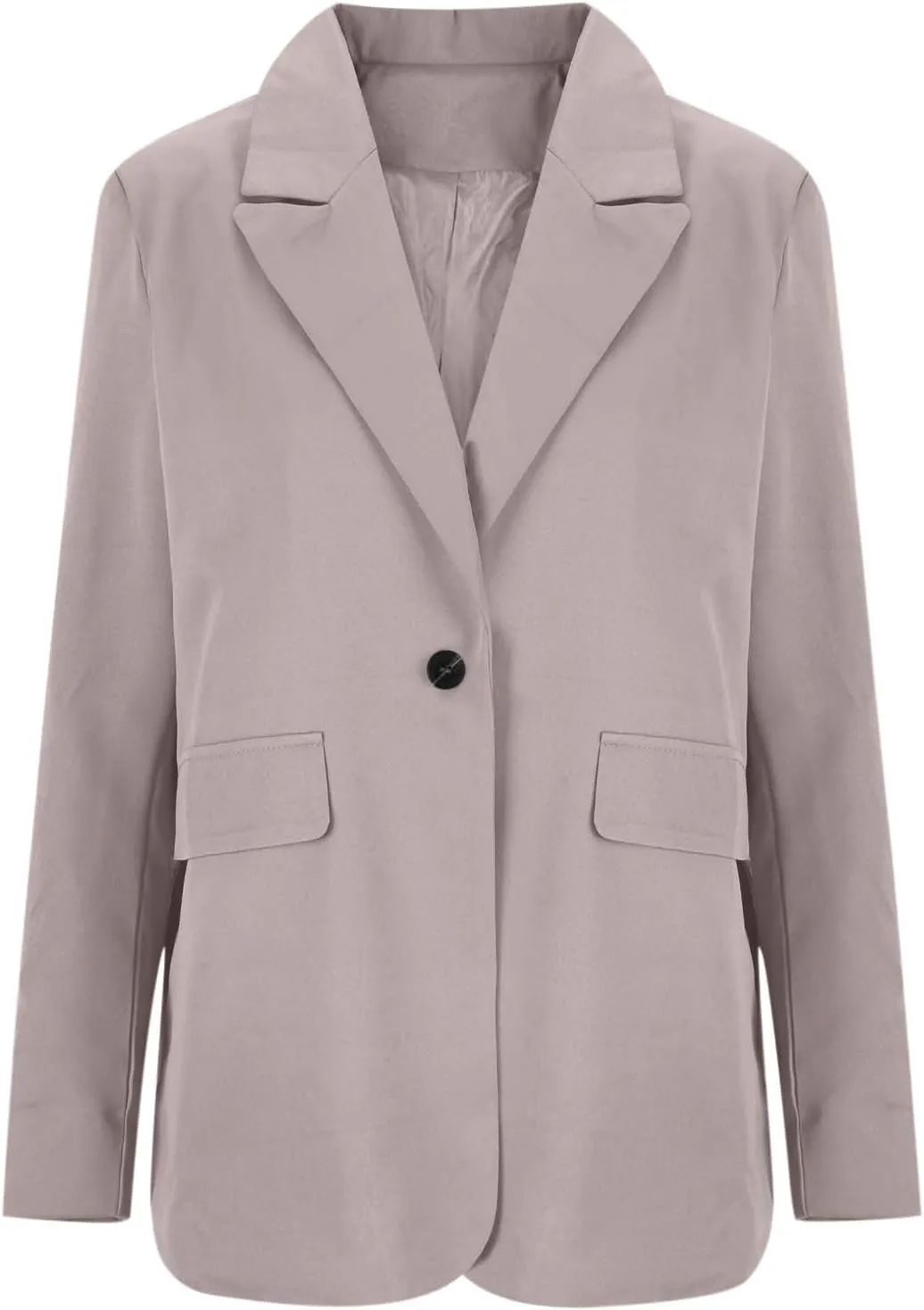 HGps8w Women's Casual Blazers Open Front Long Sleeve Classic Solid Color Work Office Suit Jackets