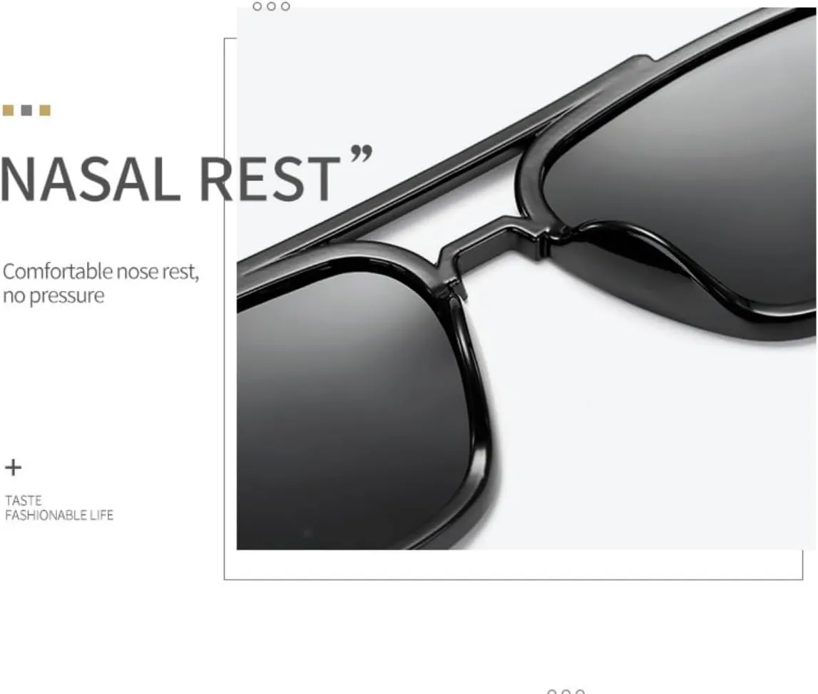 IKANOO Tony Stark Sunglasses for Men Women Vintage Square Metal Frame Iron Man Glasses Spider Man Eyeglasses