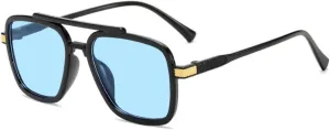 IKANOO Tony Stark Sunglasses for Men Women Vintage Square Metal Frame Iron Man Glasses Spider Man Eyeglasses