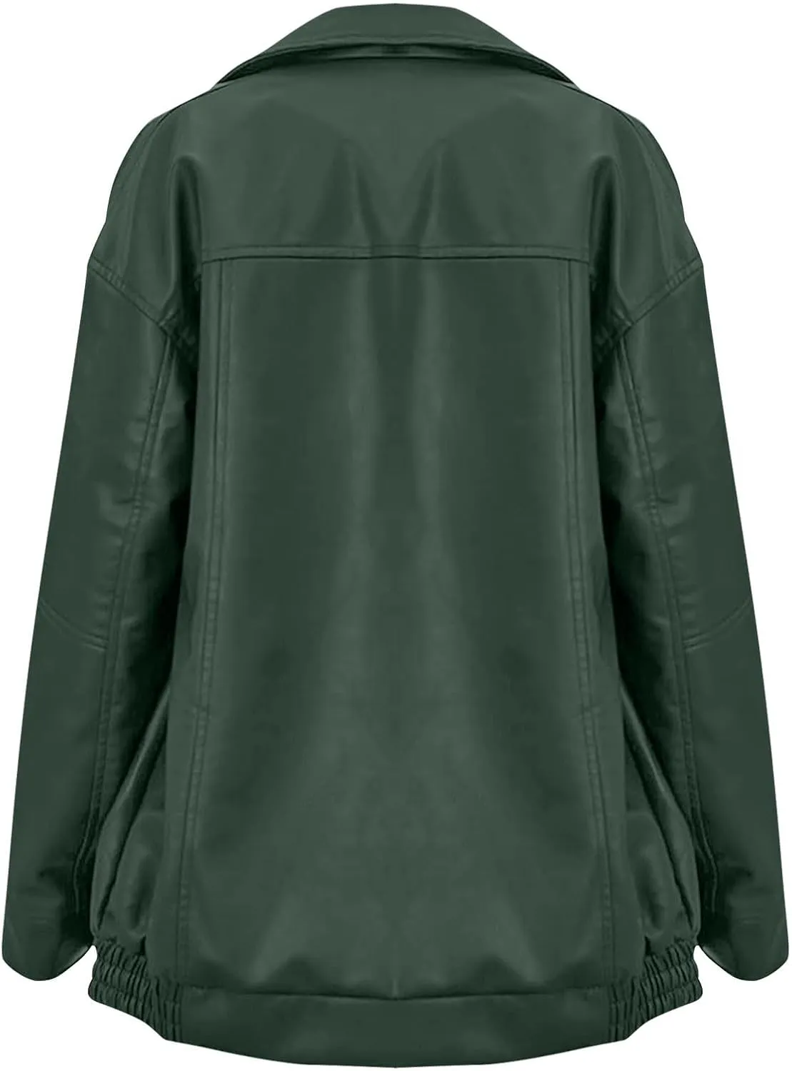 Jackets For Women Faux Leather Oversized Zipper Jackets Trendy Motocycle Casual Winter Coats With Pockets 2024 Clothes
