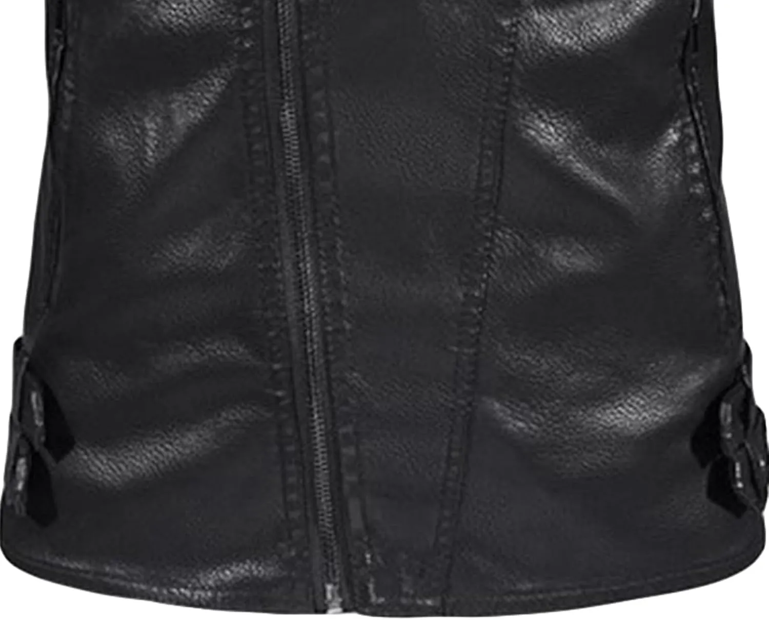 JEsilunmaMY Men's Notch Collar Moto Biker Coat Slim Fit Motorcycle PU Leather Jacket Fall Winter Casual Windproof Outwear