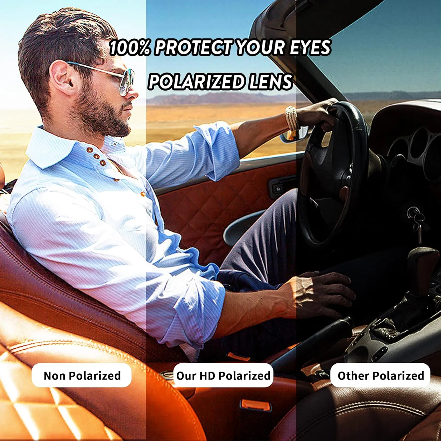 JM Retro Clip on Aviator Sunglasses, Polarized Flip up Over Prescription Glasses Men Women