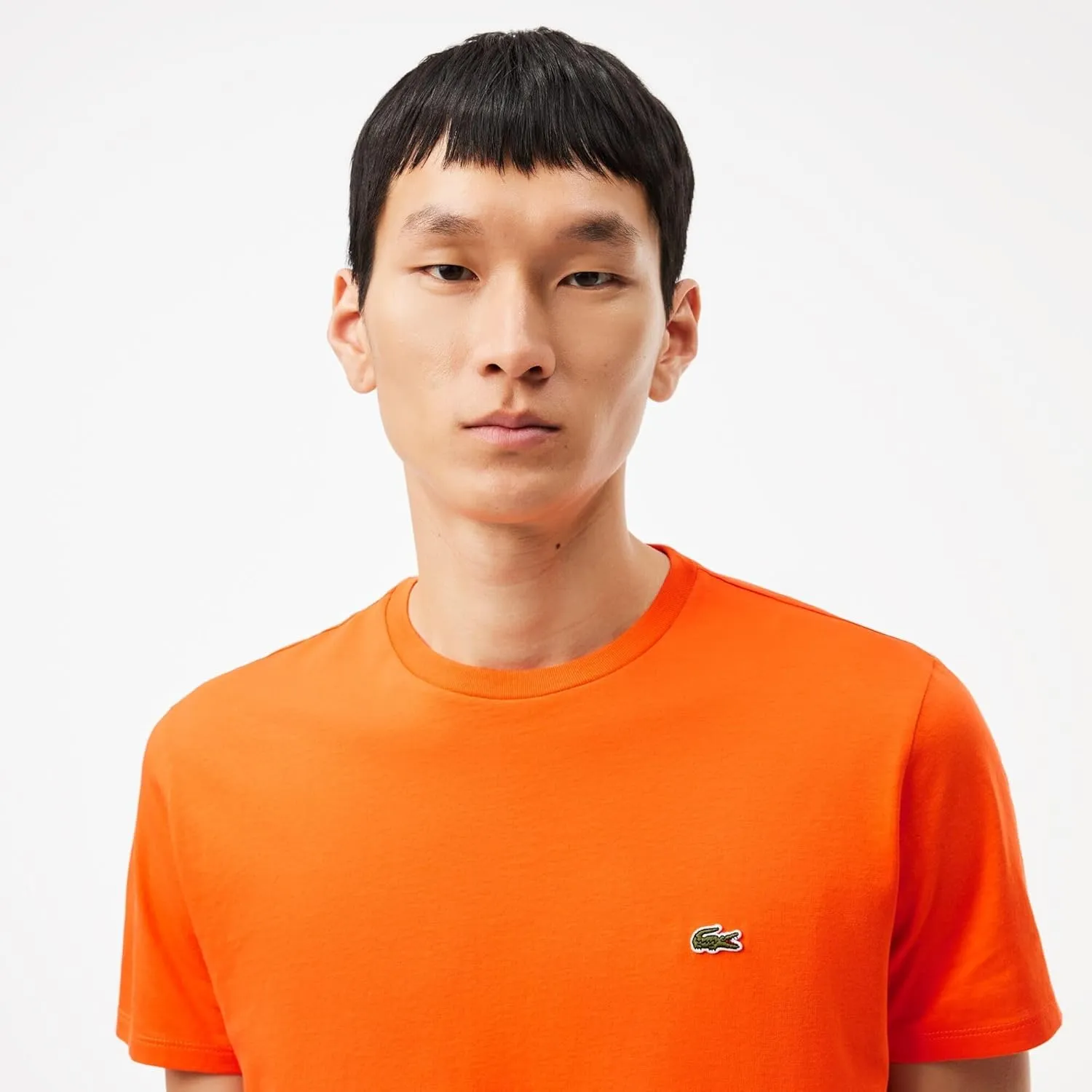 Lacoste Men's Monochrome Cotton Pima Jersey Crew Neck T-Shirt