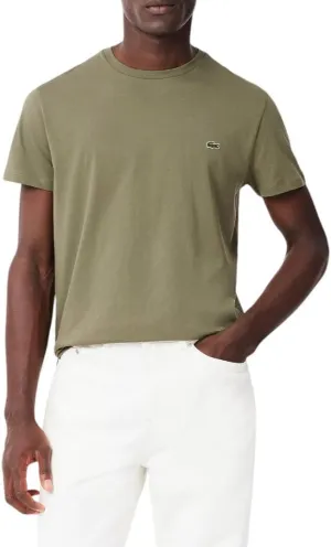 Lacoste Men's Monochrome Cotton Pima Jersey Crew Neck T-Shirt