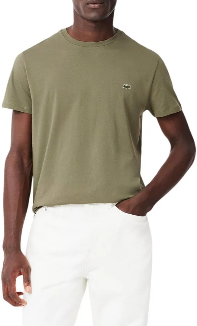 Lacoste Men's Monochrome Cotton Pima Jersey Crew Neck T-Shirt