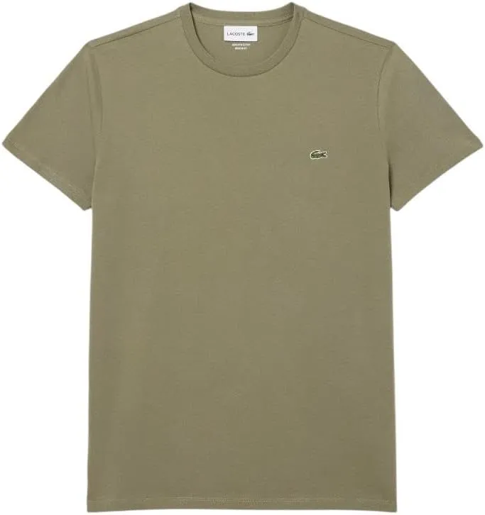Lacoste Men's Monochrome Cotton Pima Jersey Crew Neck T-Shirt