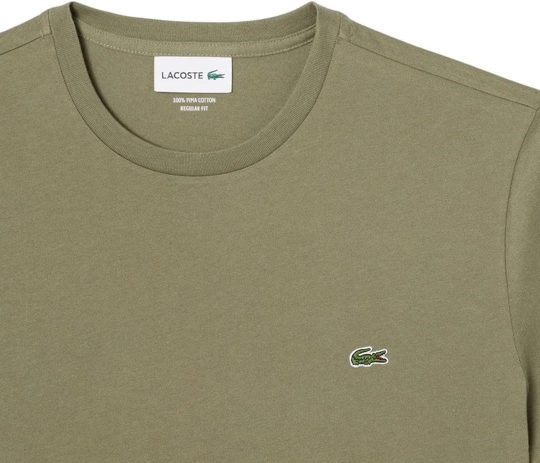 Lacoste Men's Monochrome Cotton Pima Jersey Crew Neck T-Shirt