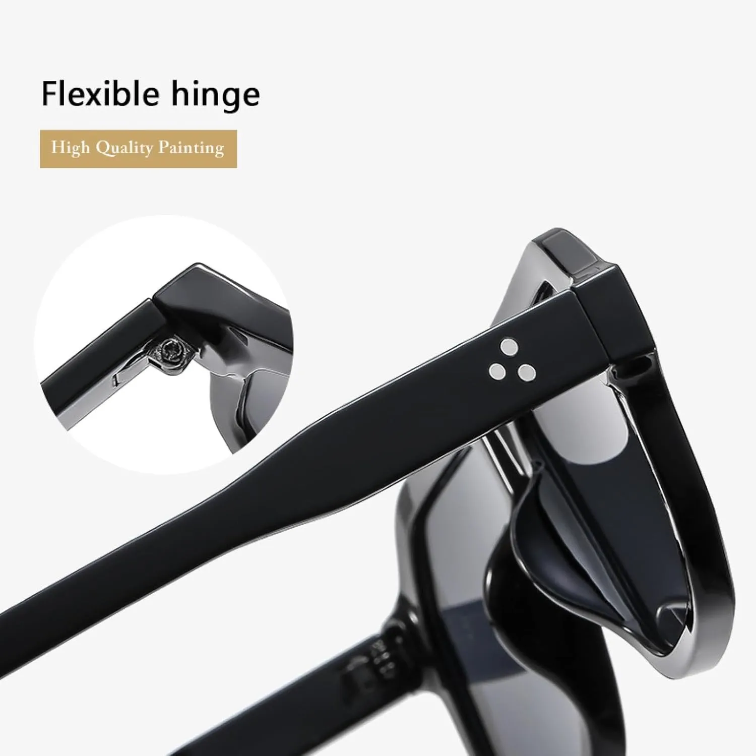 Large Frame Rectangular Sunglasses for Women Fashion Minimalist Style Uv400