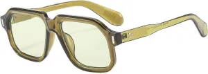 Large Frame Rectangular Sunglasses for Women Fashion Minimalist Style Uv400