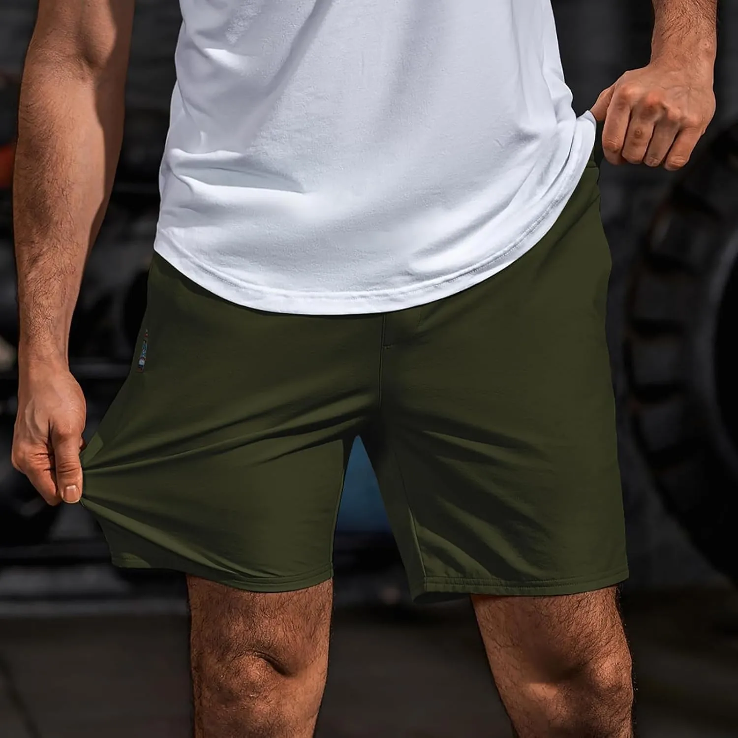 Lastesso Running Shorts Men Casual Lounge Workout Shorts Gym Workout Shorts Fitted 5 Inch Inseam Hiking Shorts with Pocket