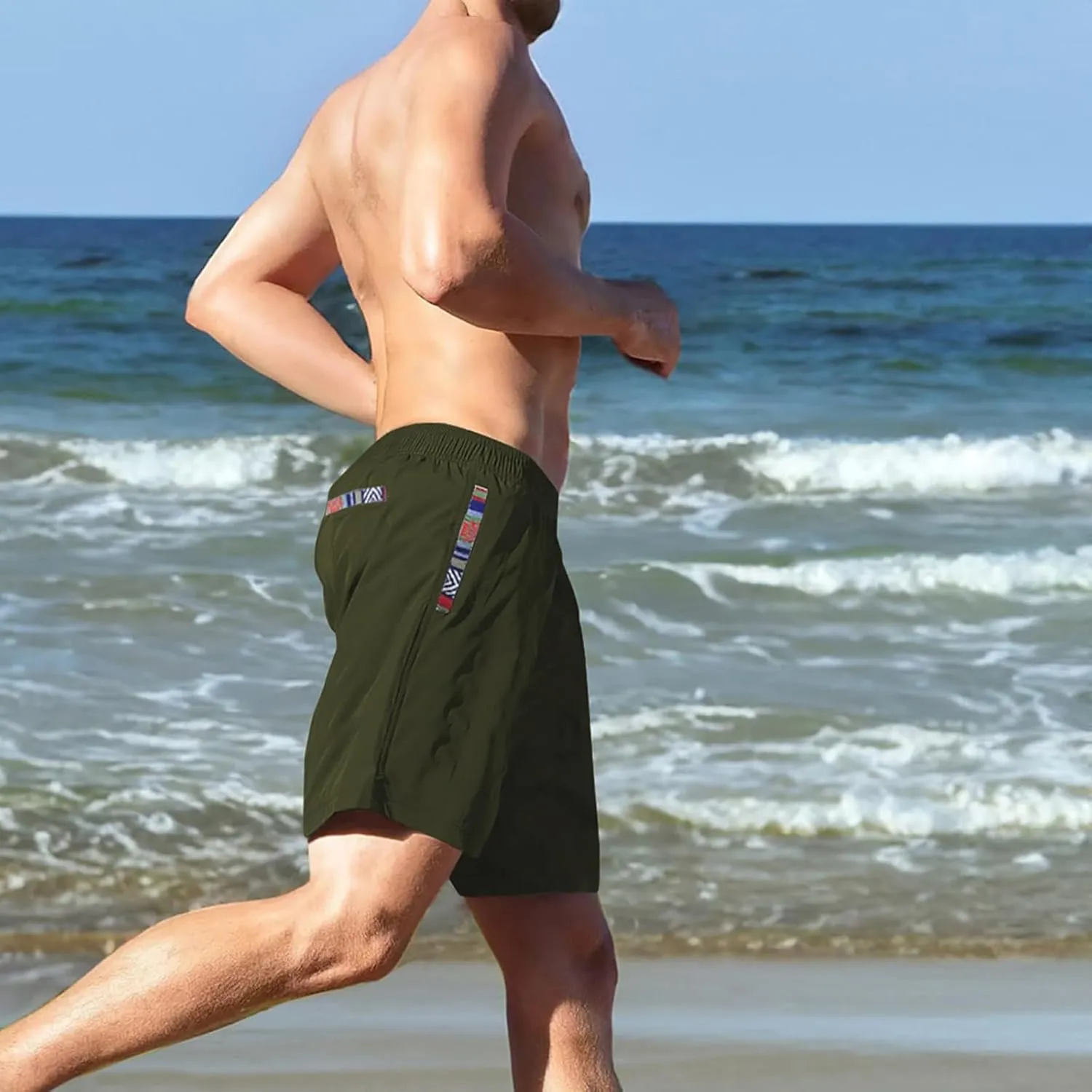 Lastesso Running Shorts Men Casual Lounge Workout Shorts Gym Workout Shorts Fitted 5 Inch Inseam Hiking Shorts with Pocket