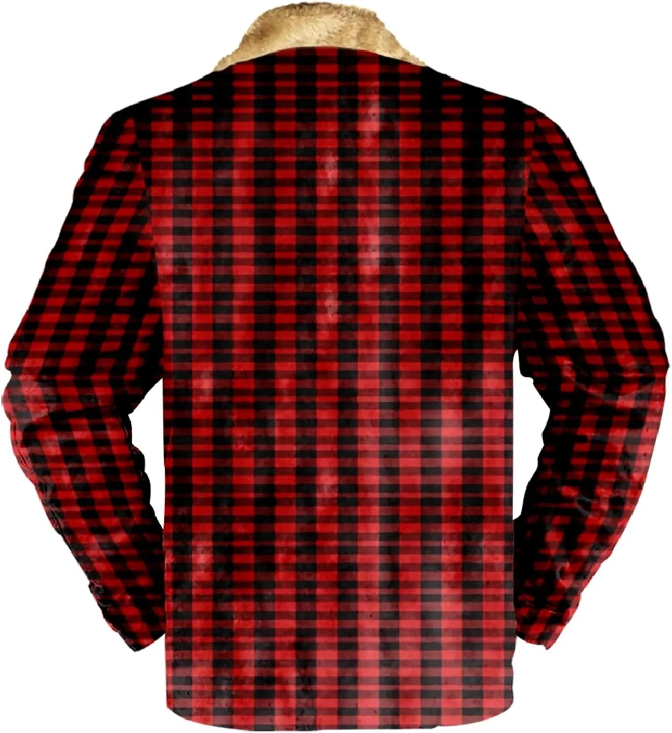 LCMTWX Men's Flannel Jackets Plaid Pocket Hooded Padded Loose Shirt Top Jacket Coats Lined Hooded Plaid Shirt Jacket Fleece