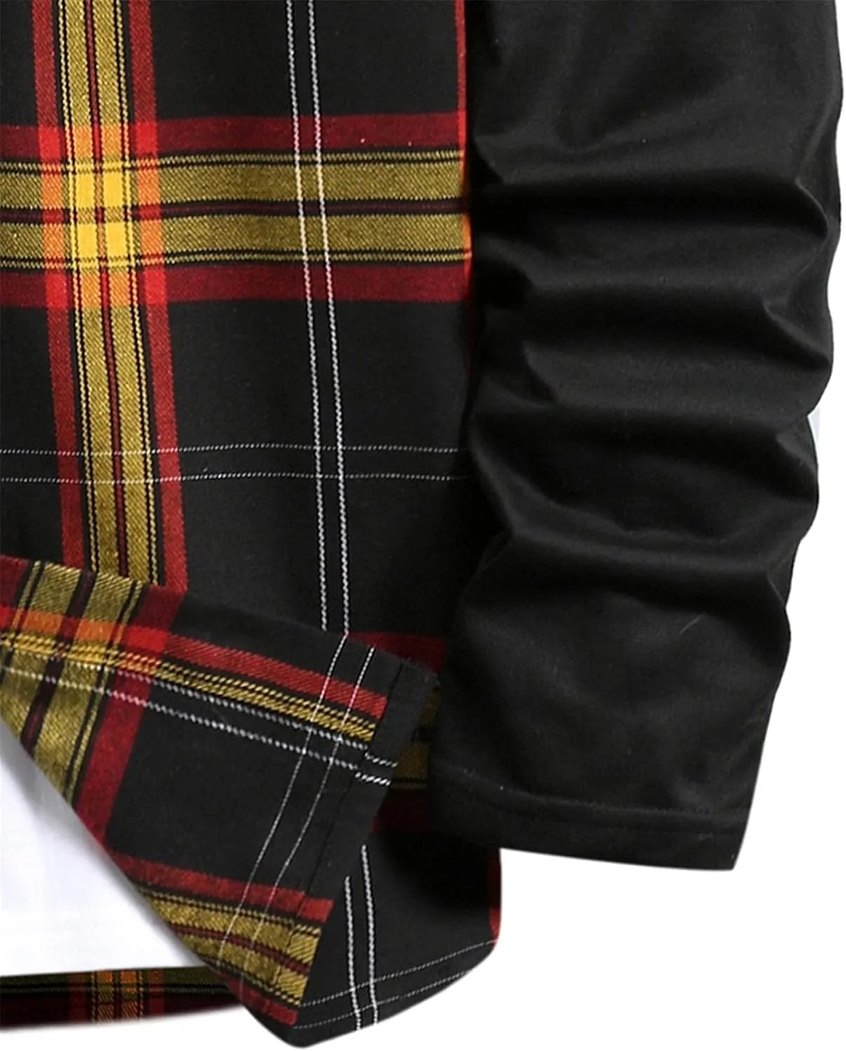 LCMTWX Mens Plaid Jacket Winter Plaid Lapel Pocket Loose Coat Jacket Woolen Coat Top Blouse Fleece Button Down Jackets